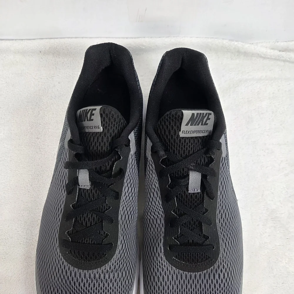 Nike Mens Flex Experience Rn 6 Running Shoes Gray Black 881802-010 Low Top 10.5